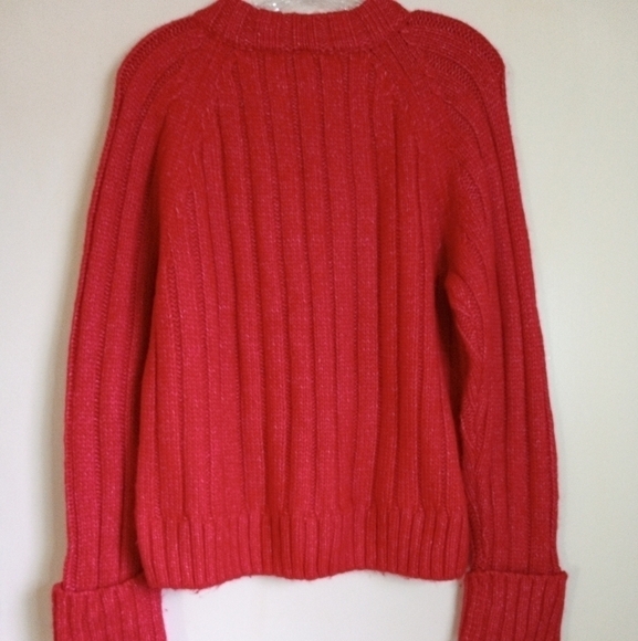 A.N.A red crew neck sweater women's size medium - Picture 6 of 6